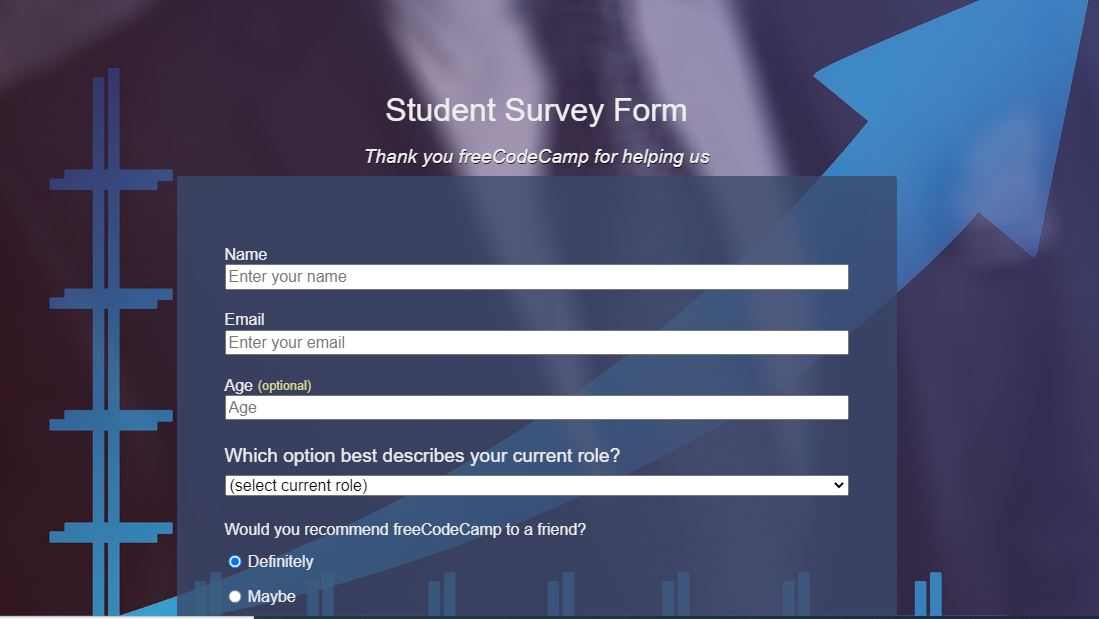 my first project - Survey form